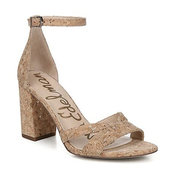 Sam Edelman Yaro Cork Sandal Block Heels- Size 9 - Picture 1 of 10